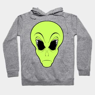 Alien Head Cartoon Green Hoodie